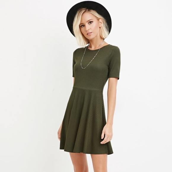 ribbed skater dress forever 21 ribbed skater dress